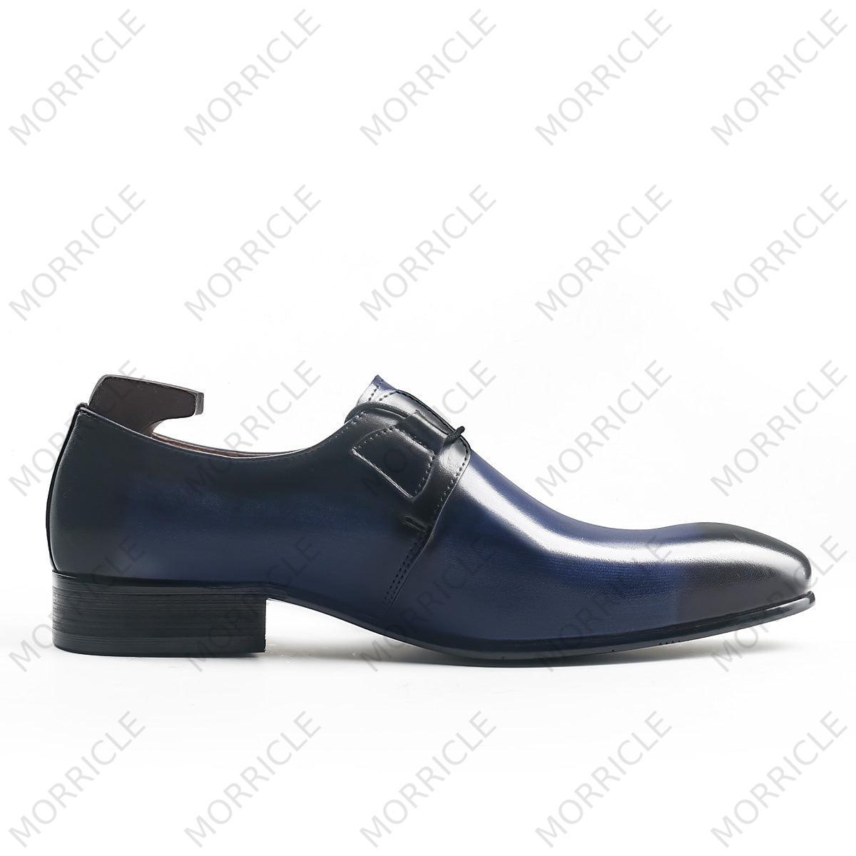 Formal Navy Blue Derby Shoes - by Morricle - 033-168, Classic, Derby