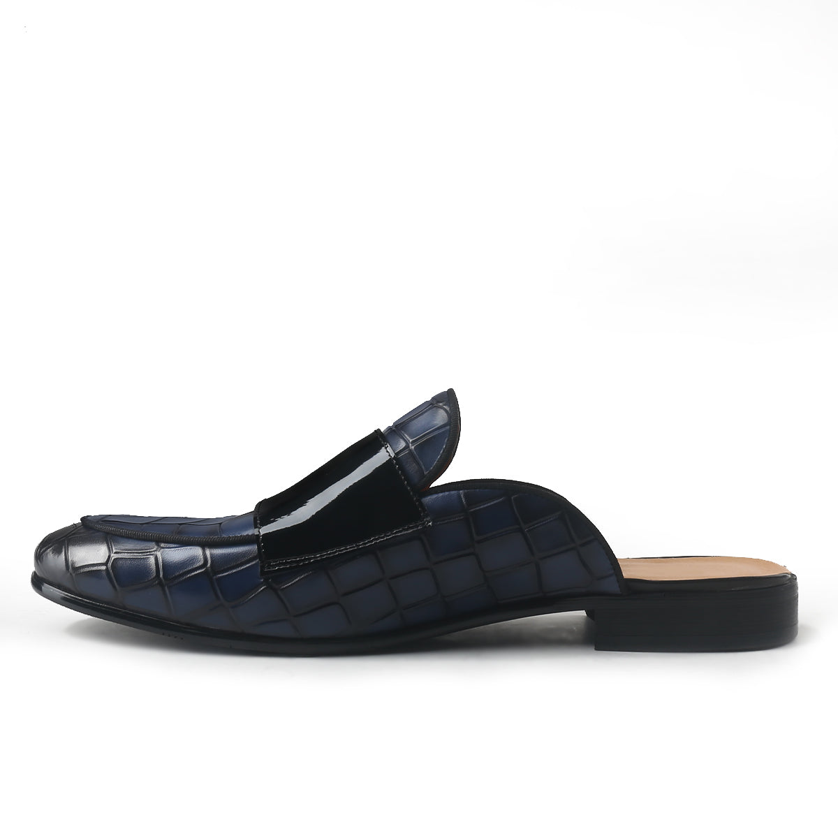 Luxury Crocodile Pattern Mule with Double Buckle