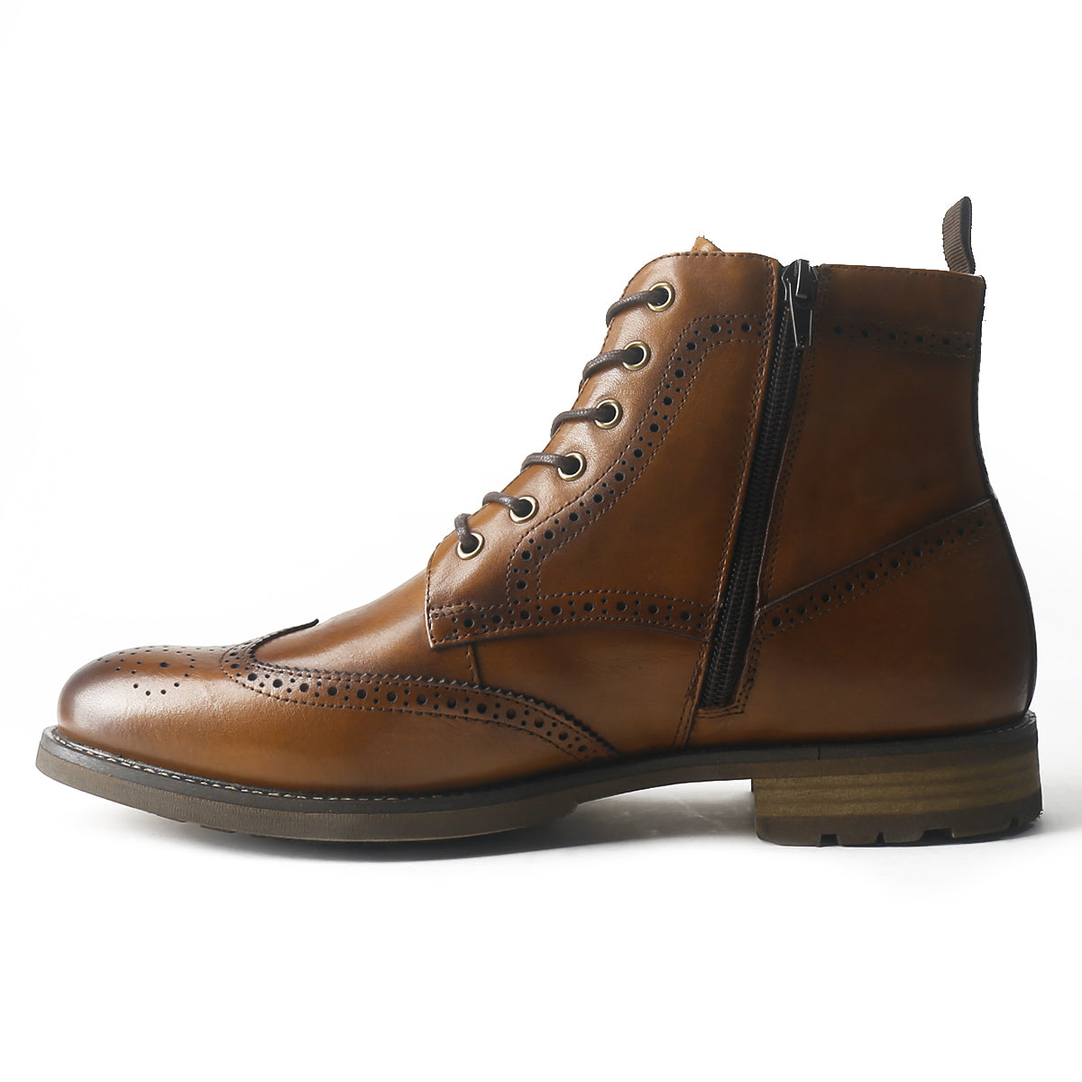 Retro Sophisticated Wingtip Brogue Boots