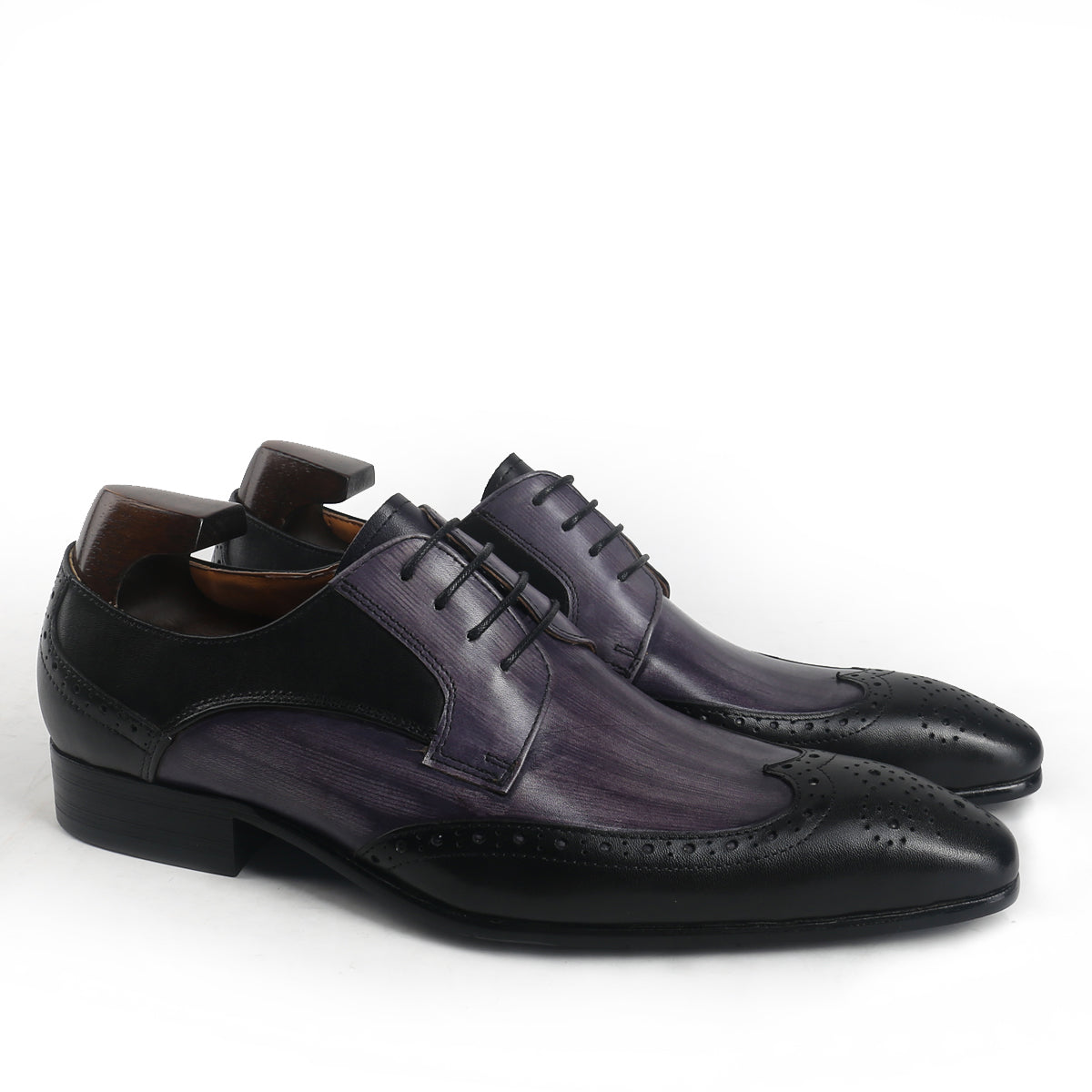 Antique Bi-Color Wingtip Derby Shoes