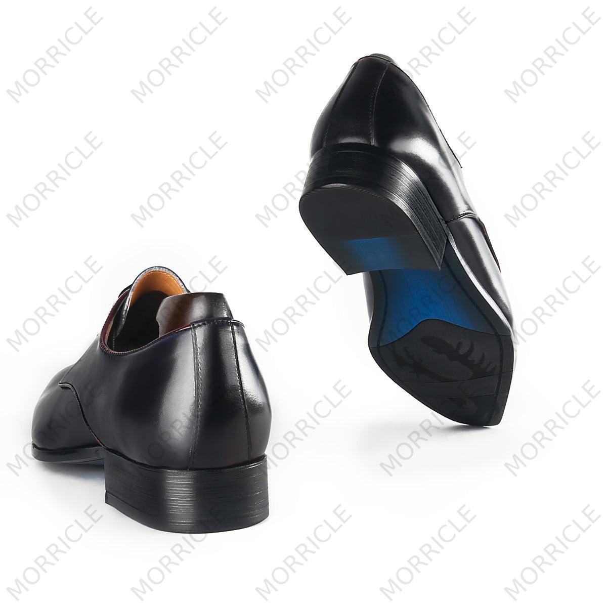 Timeless Black Lace-Up Derby Shoes - by Morricle - 031-B66A, Classic, Derby