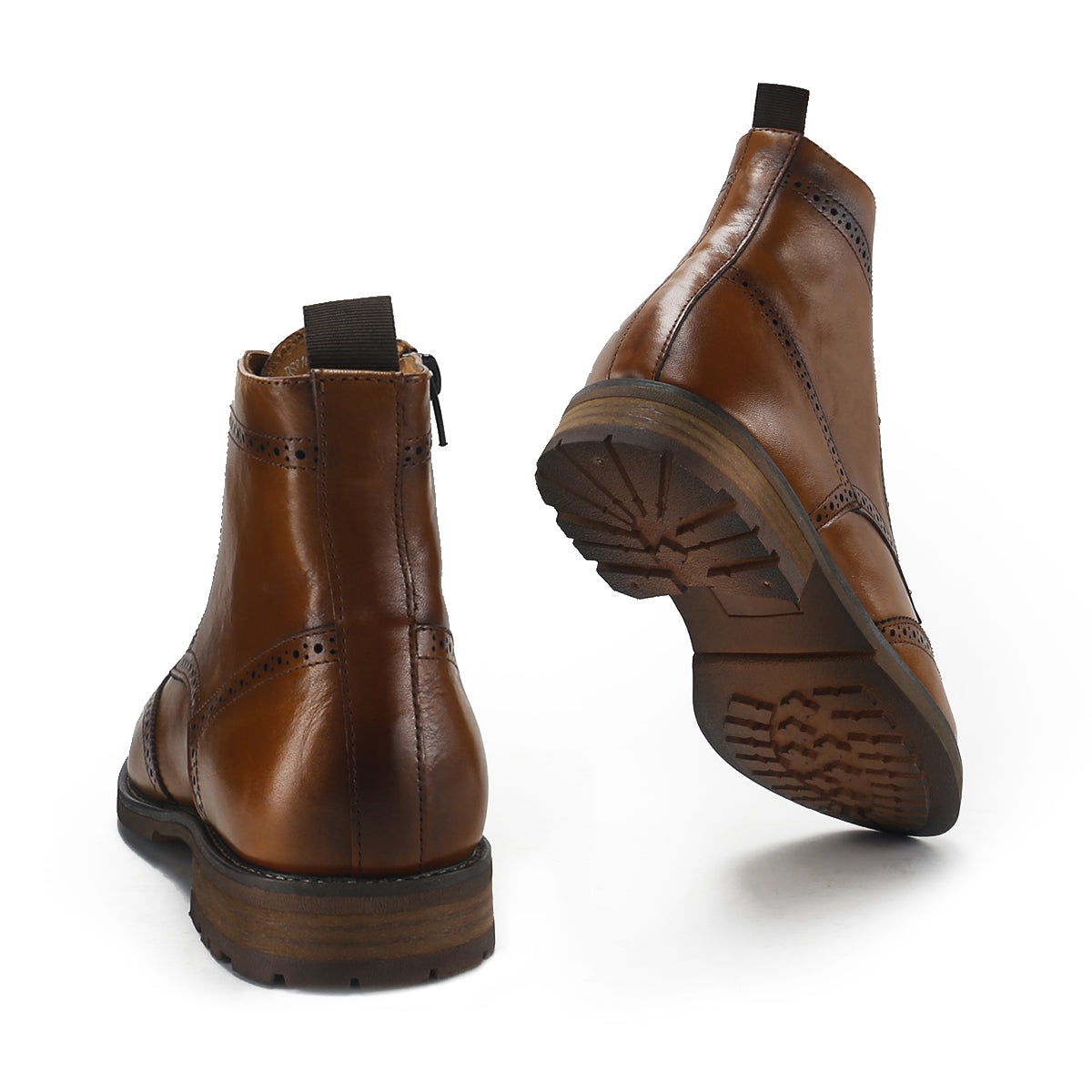 Retro Sophisticated Wingtip Brogue Boots
