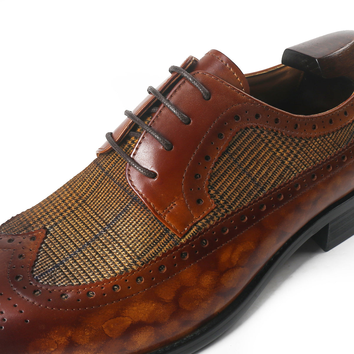 Antique Long Wingtip Brogue Derby