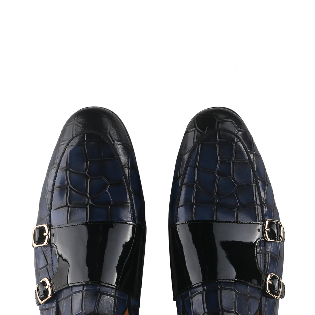 Luxury Crocodile Pattern Mule with Double Buckle