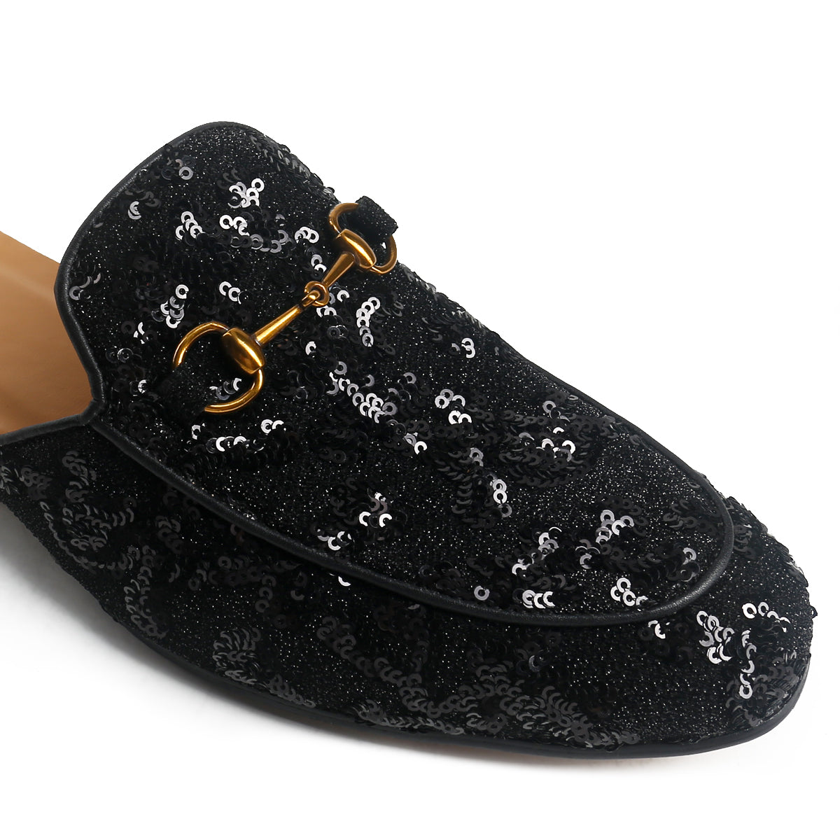 Stunning Horsebit Mule with Sequins