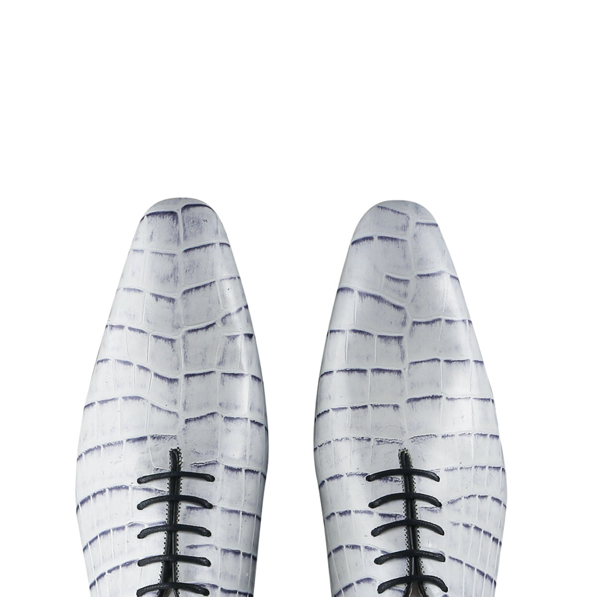 Luxury Crocodile Pattern Plain Toe Oxford Shoes
