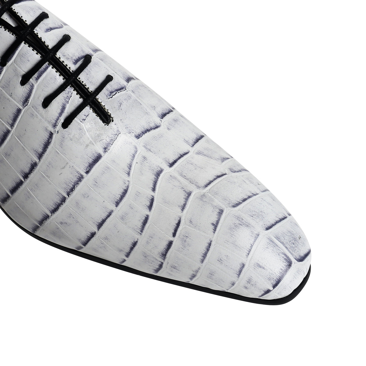Luxury Crocodile Pattern Plain Toe Oxford Shoes