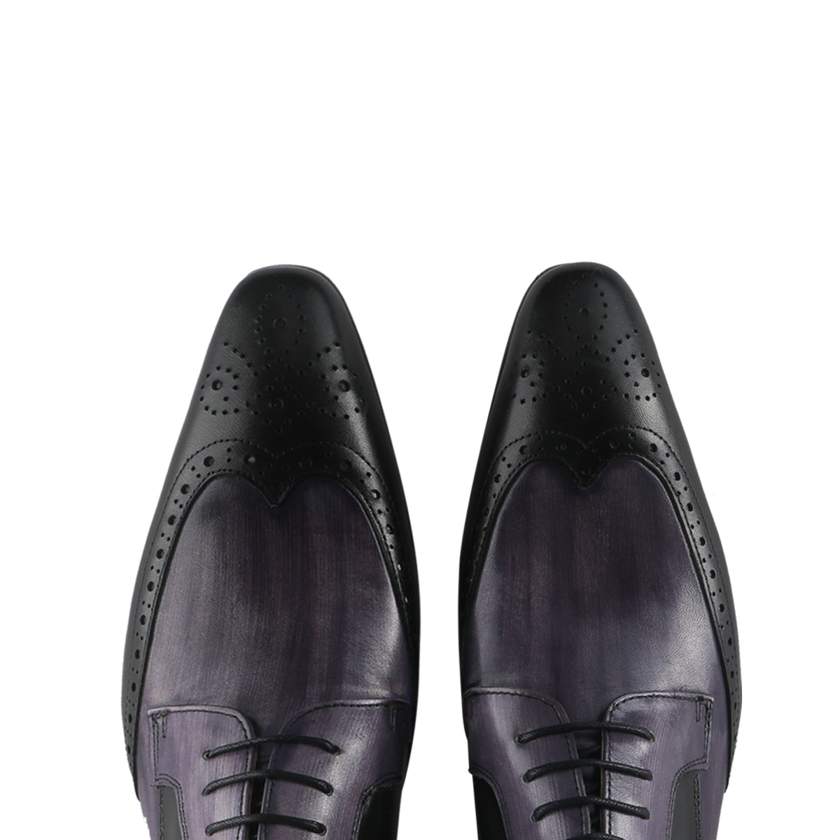 Antique Bi-Color Wingtip Derby Shoes