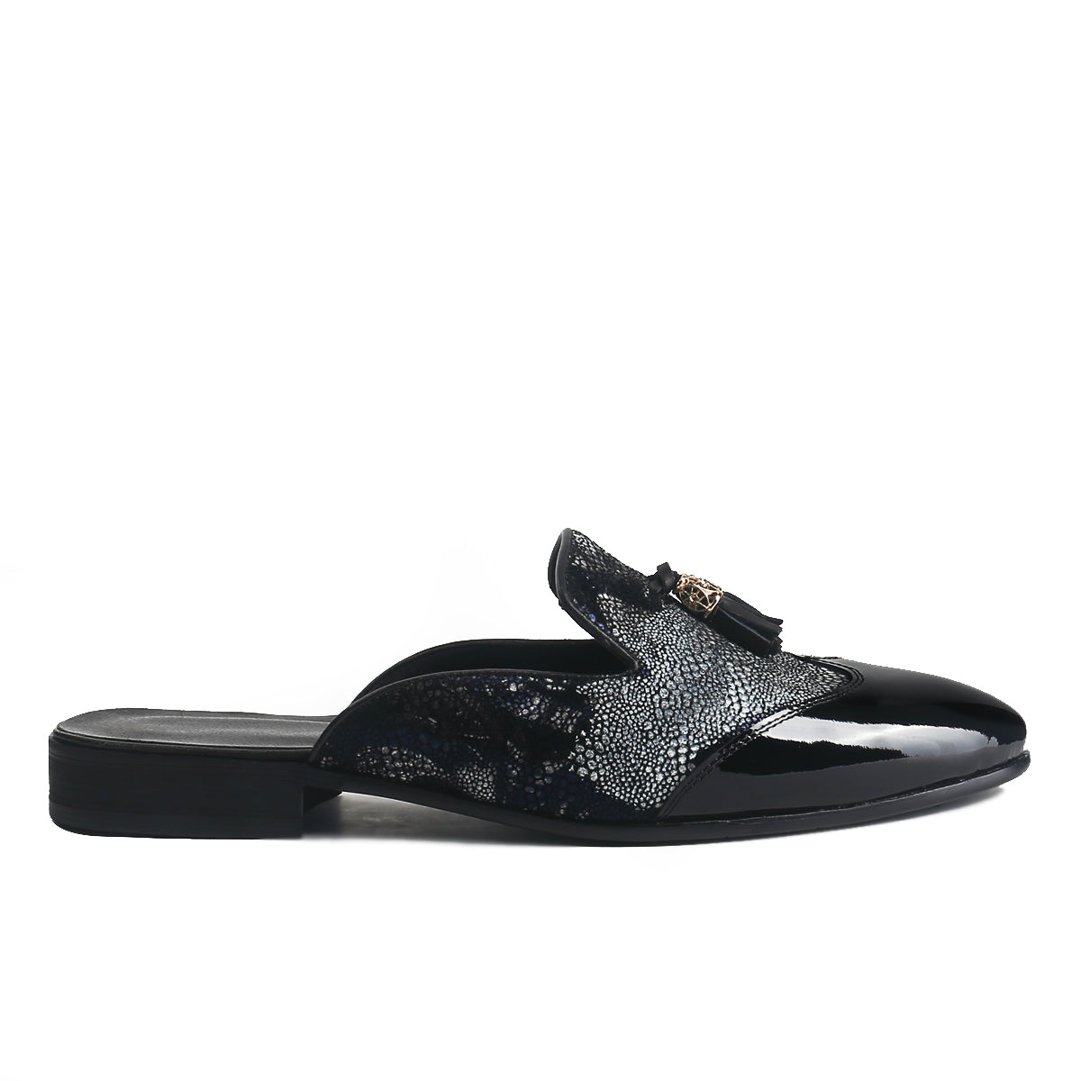 Glimmer Tassel Detail Slip On Mule