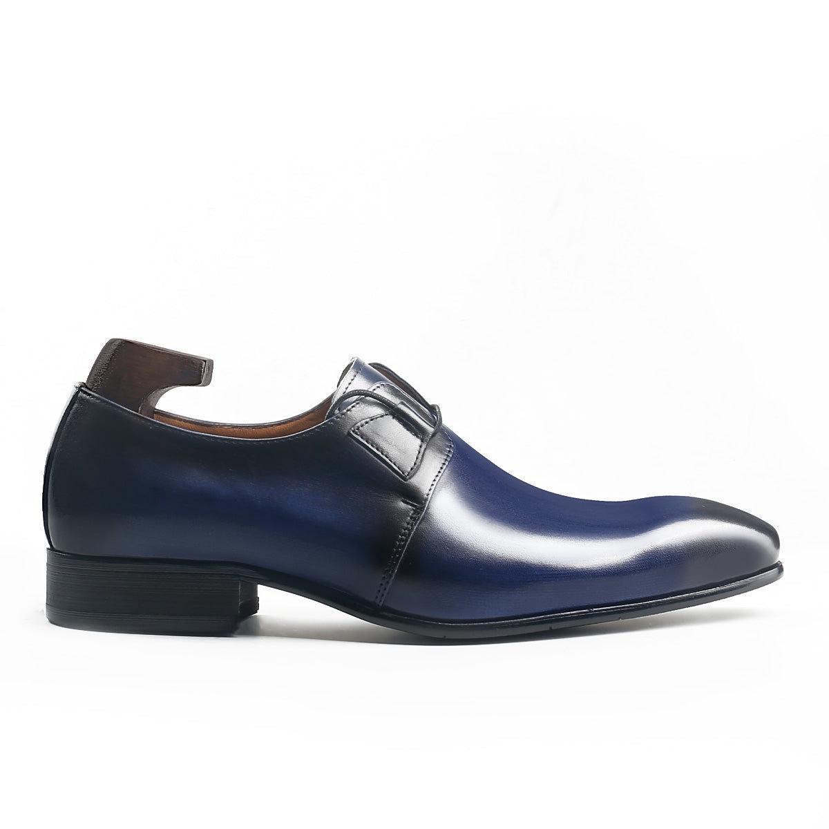 Formal Navy Blue Derby Shoes -  by Morricle - 033-168, Classic, Derby