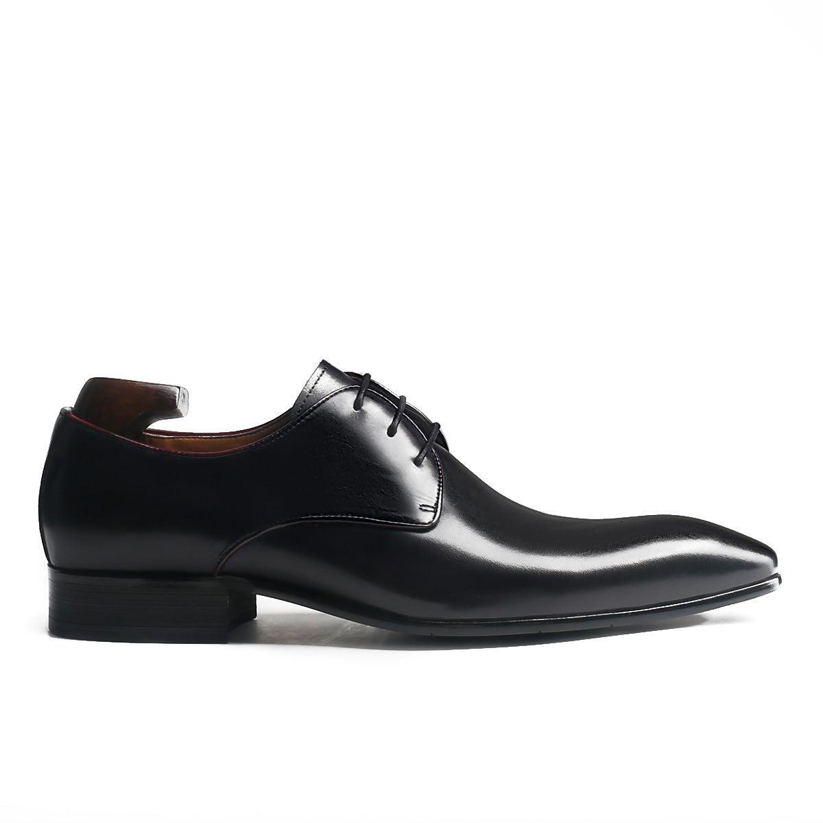 Timeless Black Lace-Up Derby Shoes -  by Morricle - 031-B66A, Classic, Derby