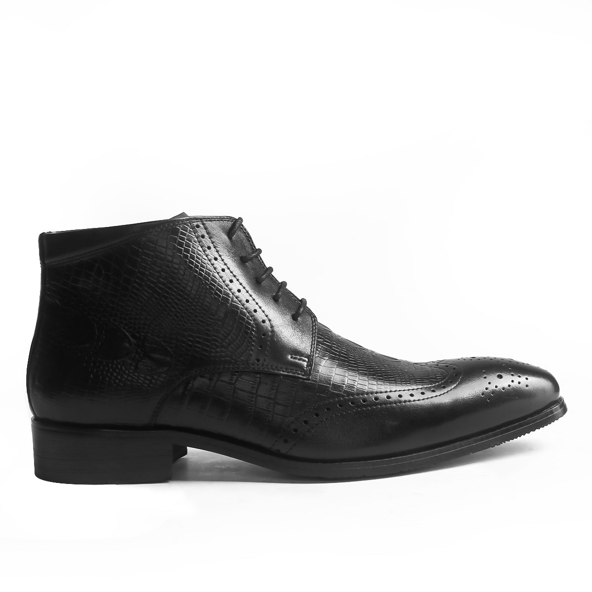 Business Alligator Pattern Wingtip Boots