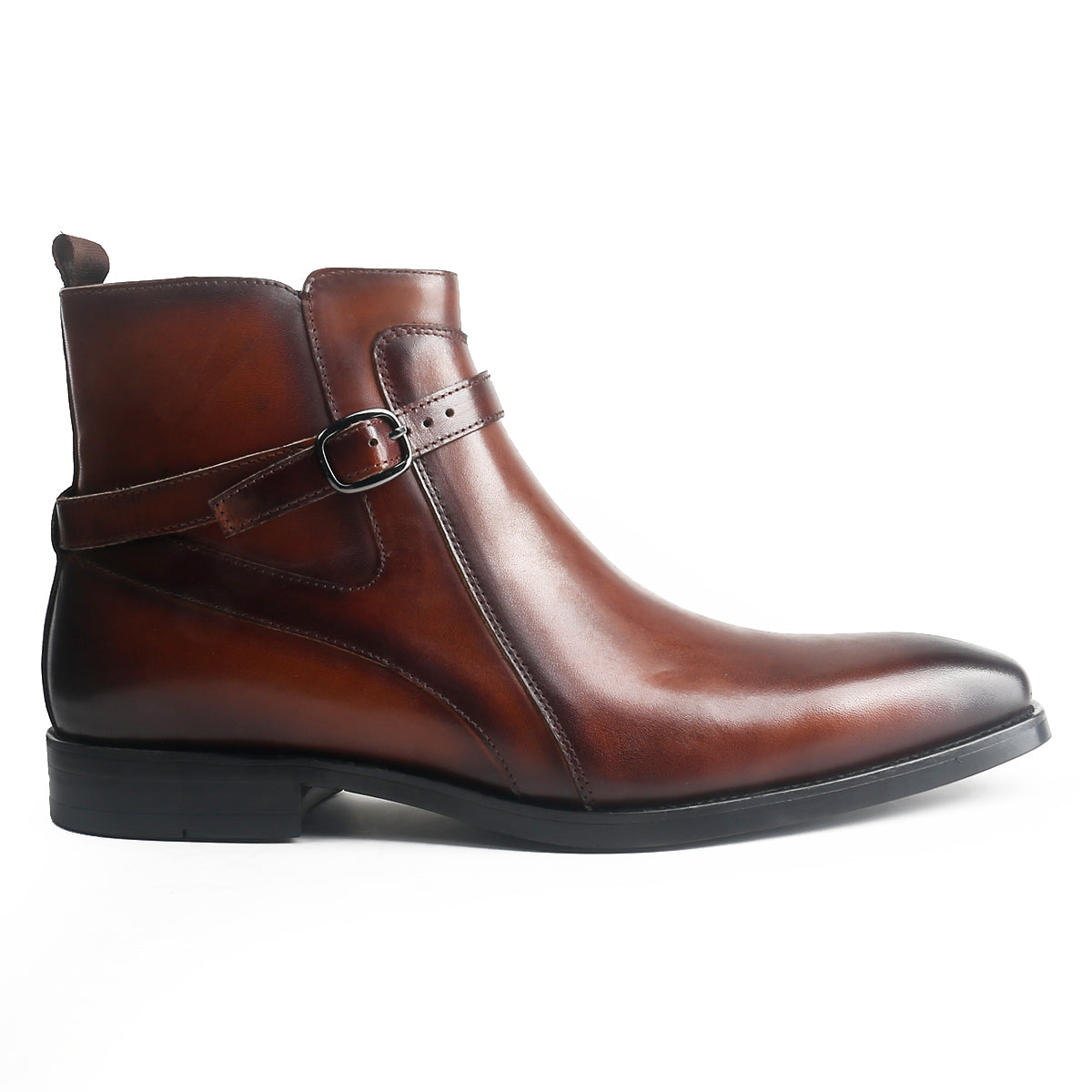 Fancy Interlocking Jodhpur Boots with Buckle