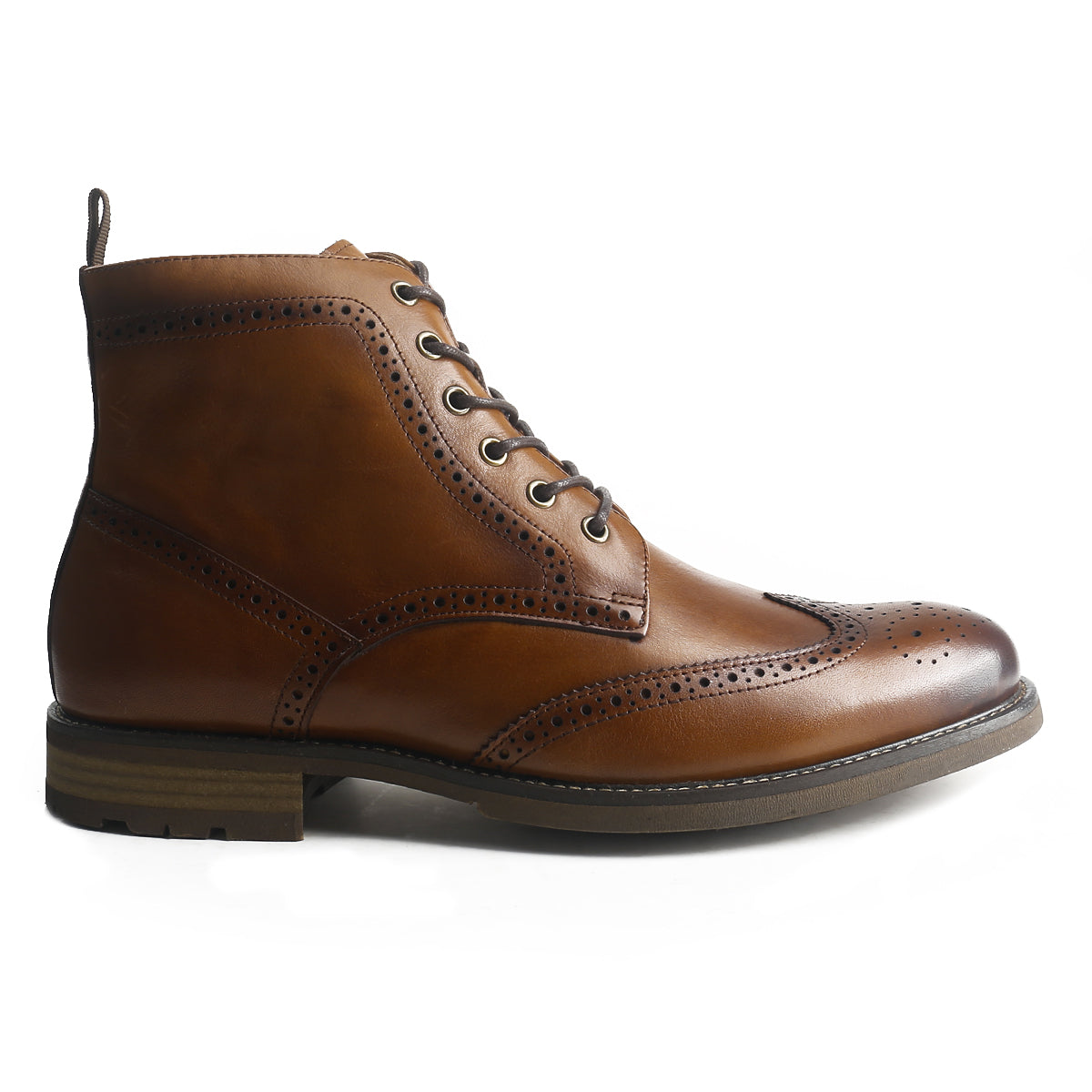 Retro Sophisticated Wingtip Brogue Boots