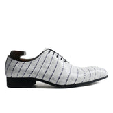 Luxury Crocodile Pattern Plain Toe Oxford Shoes
