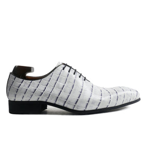 Luxury Crocodile Pattern Plain Toe Oxford Shoes