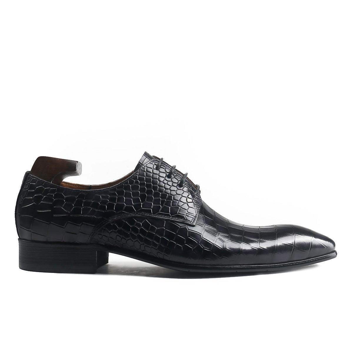 Luxurious Lace Up Crocodile Derby Shoes -  by Morricle - 031-DM36A, Derby, Exotic