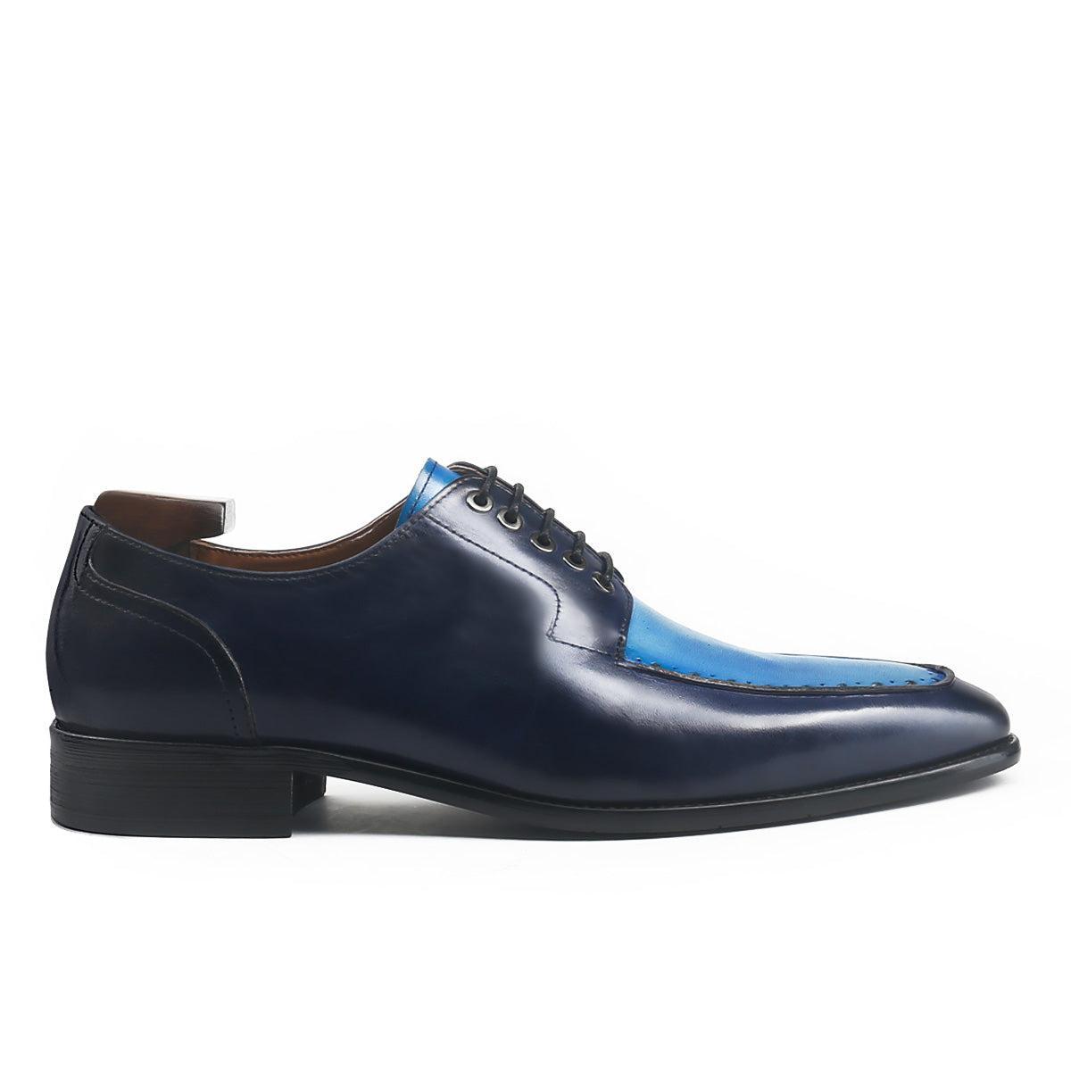 Luxury Two Tone Square Toe Derby Shoes -  by Morricle - 032-319H, Derby, Exotic