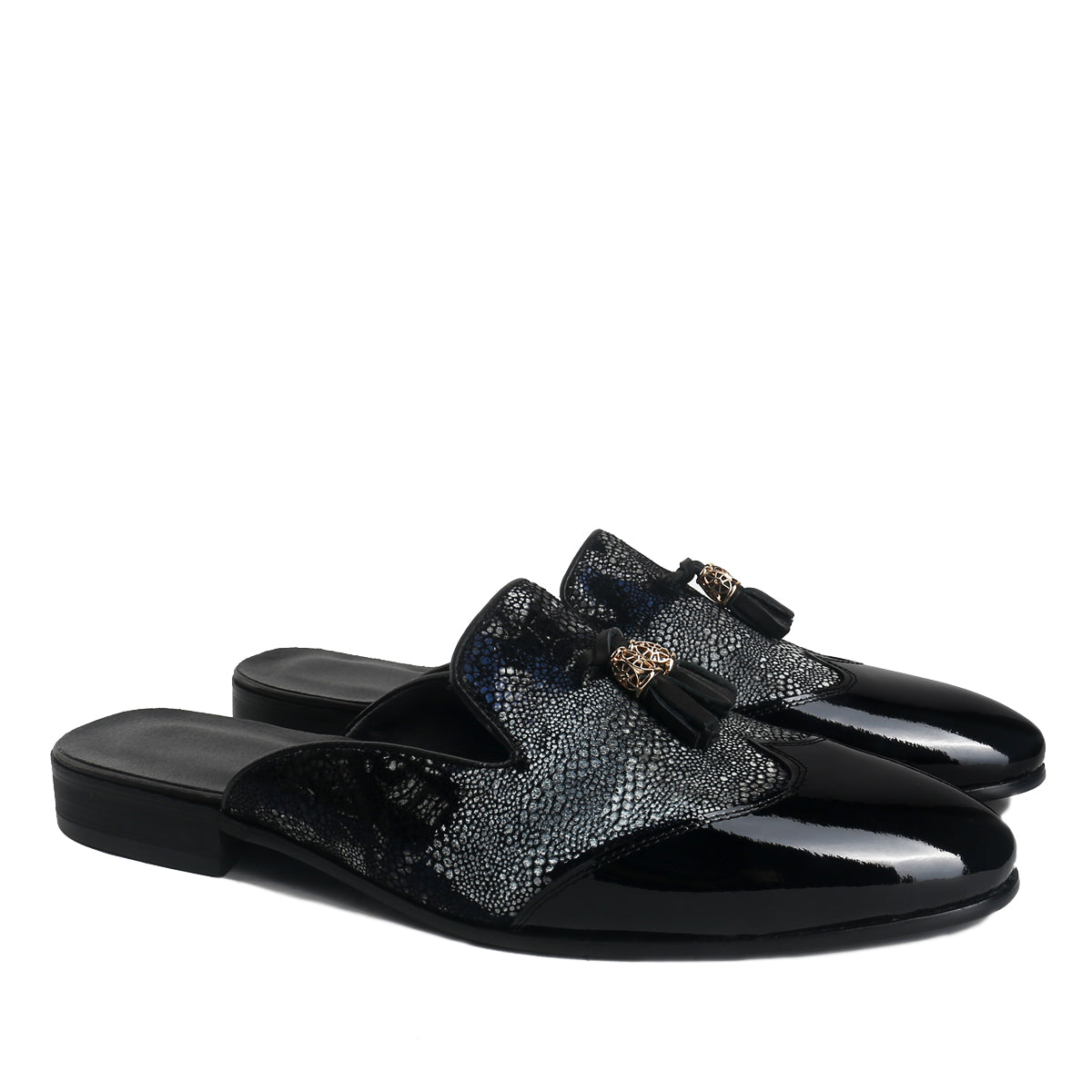 Glimmer Tassel Detail Slip On Mule
