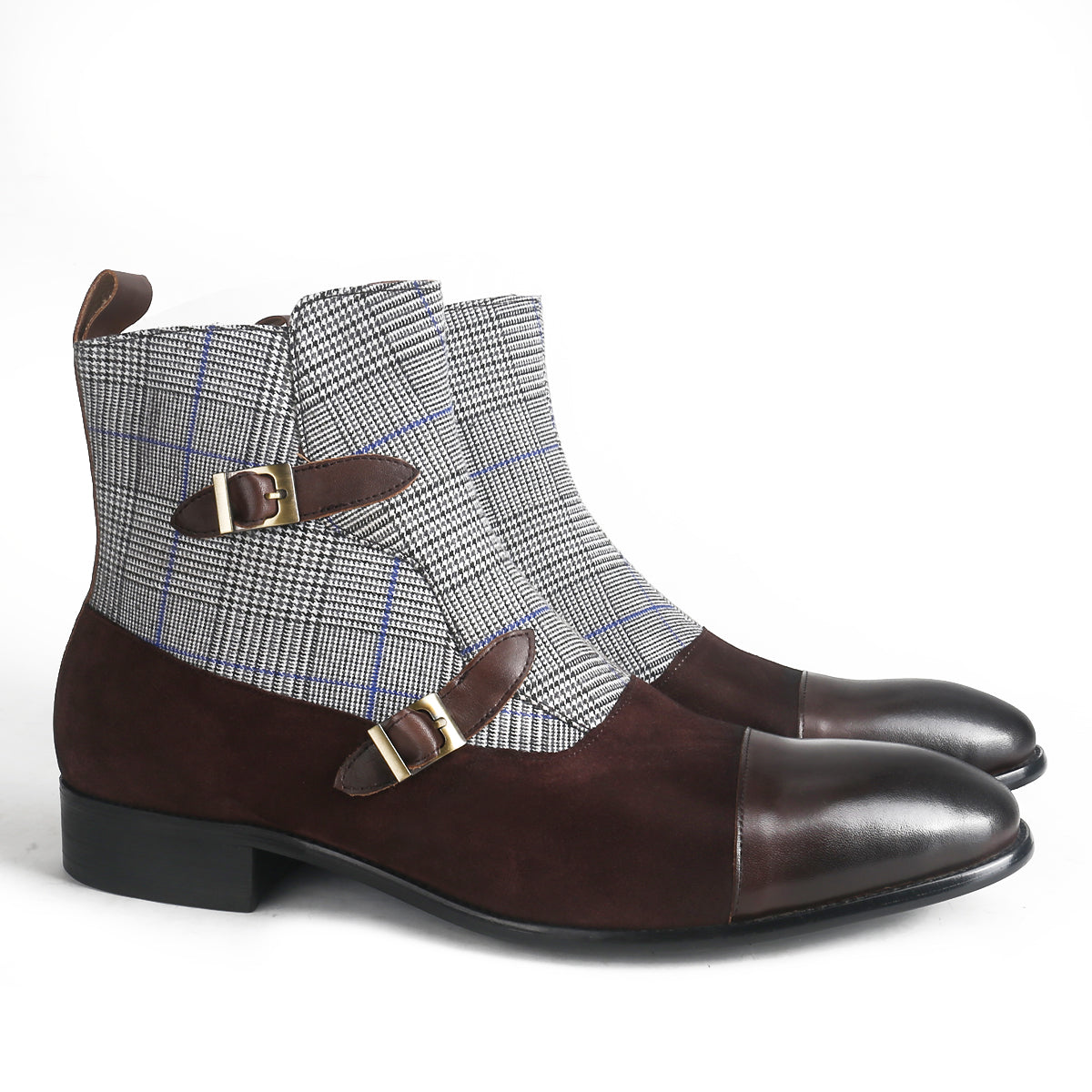 Sartorial Double Strap Cap Toe Boots
