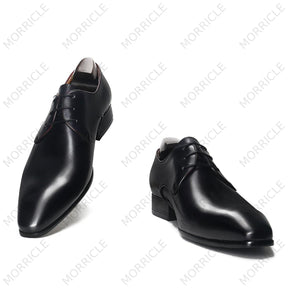 Timeless Black Lace-Up Derby Shoes -  by Morricle - 031-B66A, Classic, Derby