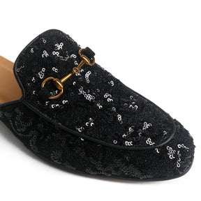 Stunning Horsebit Mule with Sequins