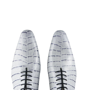Luxury Crocodile Pattern Plain Toe Oxford Shoes